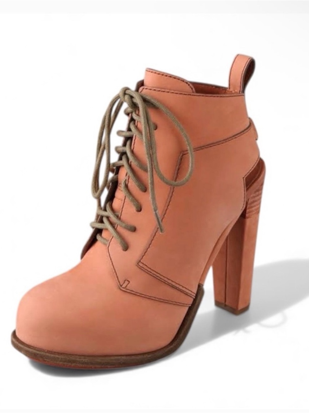 ALEXANDER WANG Dakota Lace-Up Nubuck Ankle Boots size 37 Excellent/ Like new
